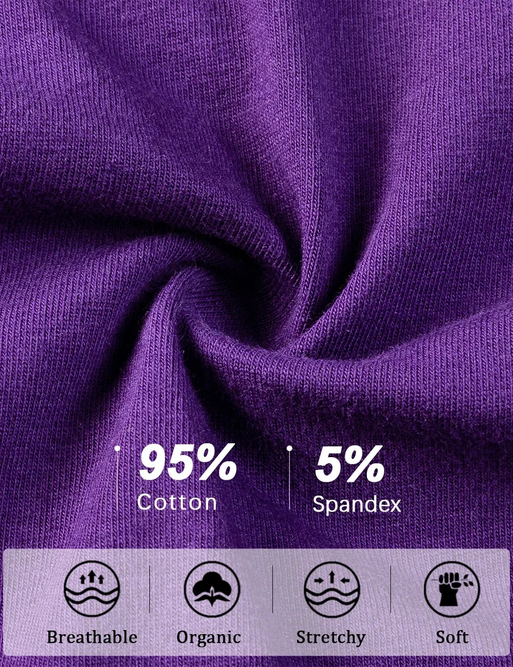 POKARLA 3PCS Women Menstrual Period Panties High Absorbency Leak Proof High Waisted Underwear Heavy Flow Incontinence Briefs Set